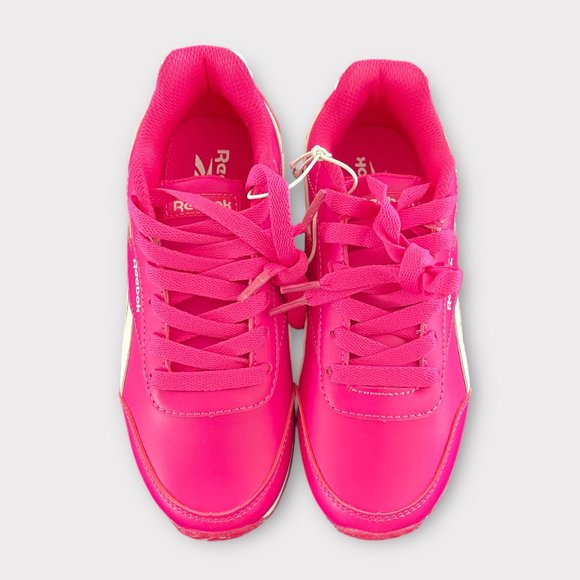 Kids Bright Pink Reebok Follow Brand Royal Classic Jogger Sneaker Sz 1 - Picture 3 of 6